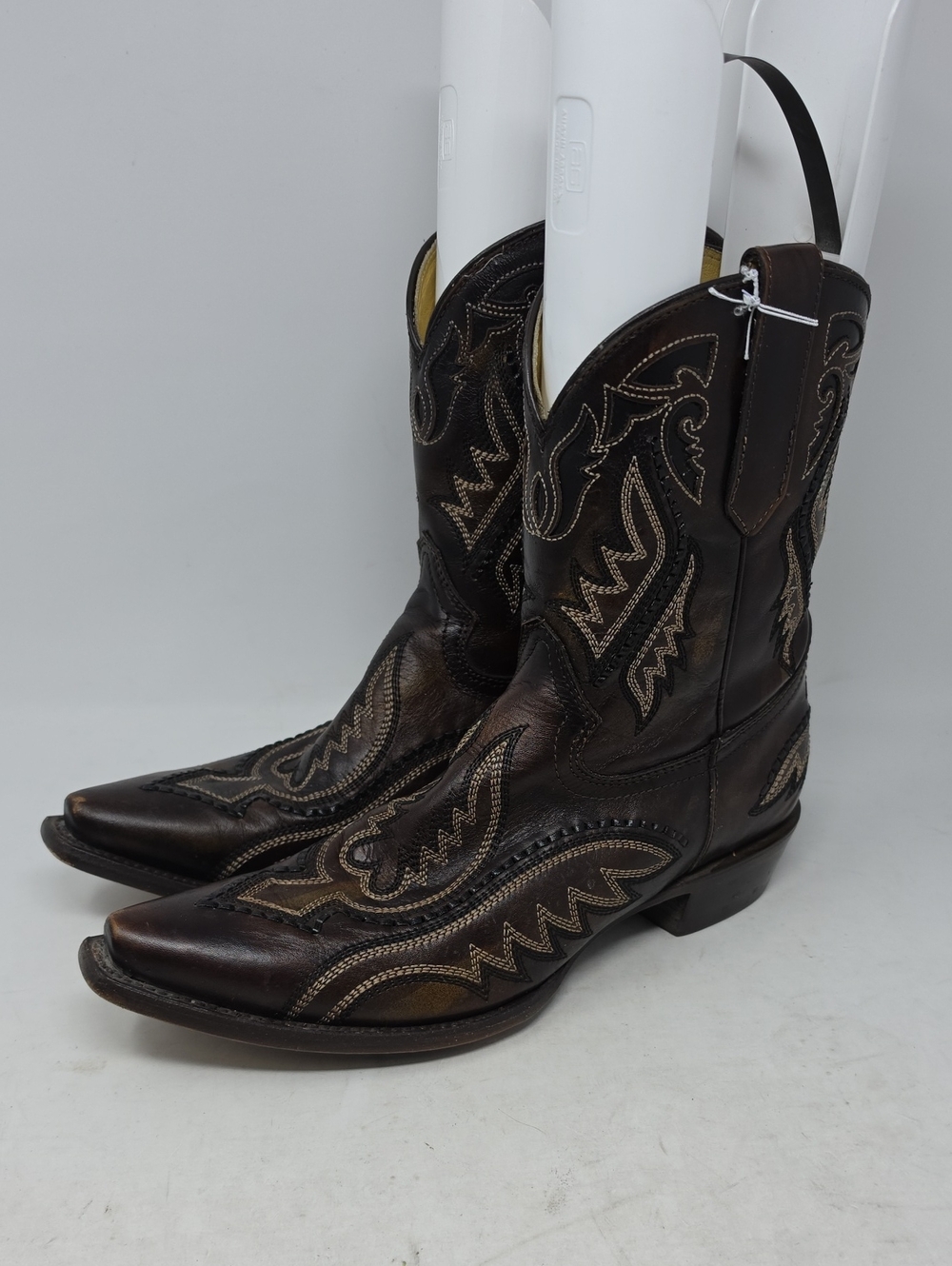 Corral Men's Inlay And Embroidered Short Western Boots Snip Toe Size 10D